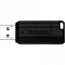 USB DRIVE PINSTRIPE 16GB BLACK VERBATIM