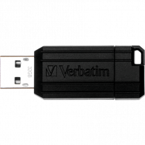 USB DRIVE PINSTRIPE 32GB BLACK VERBATIM