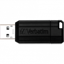 USB DRIVE PINSTRIPE 64GB BLACK VERBATIM