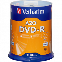 Verbatim® DVD-Rs 16X 4.7GB 100/spindle
