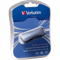 POCKET CARD READER W/USB CABLE VERBATIM