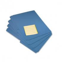 VLB FileMode Poly File Folders 1/2 Cut Letter Blue 12/pkg