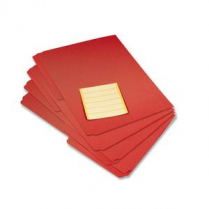 VLB FileMode Poly File Folders 1/2 Cut Letter Red 12/pkg