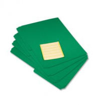 VLB FileMode Poly File Folders 1/2 Cut Letter Green 12/pkg