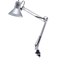 Bostitch Swing Arm Desk Lamp with Clamp Silver