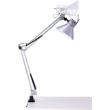 Bostitch Swing Arm Desk Lamp with Clamp Silver