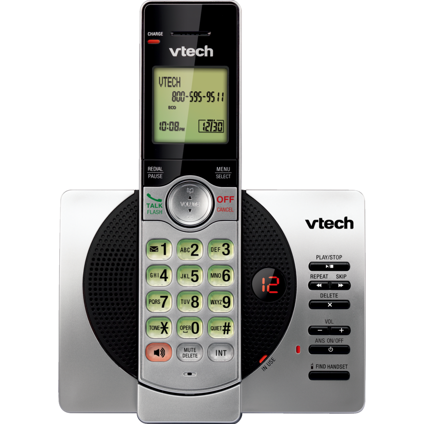 VTECH PHONE w ANSWERING SYSTEM CORDLESS SILVER/BLACK Monk Office