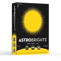 ASTROBRIGHTS 24# LETTER SOLAR YELLOW 60# TEXT 500/PACK