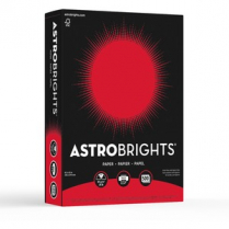 ASTROBRIGHTS 24# LETTER RE-EN RED 60# TEXT 500/PACK RE-ENTRY