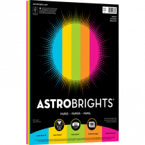 ASTROBRIGHTS PAPER LETTER 100/PK 24# ASSORTED COLOURS