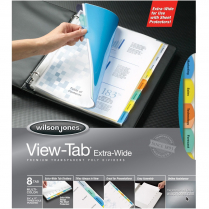 Wilson Jones View-Tab Extra Wide Index Dividers 8 Tabs