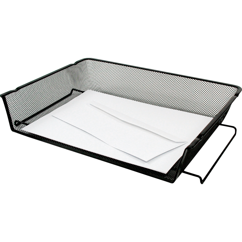 Winnable Mesh Stackable Side-load Tray Letter Black Monk Office