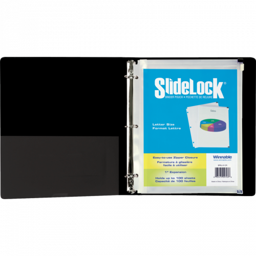 Winnable Slidelock® Binder Pouch 111/2" x 91/2" 4/pkg Monk Office