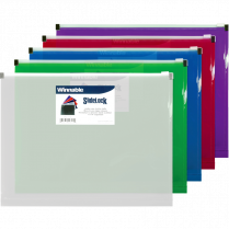 Winnable SlideLock® Poly Zipper Envelopes 13" x 10" Assorted Colours