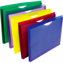 Winnable Expanding Poly File Jackets Legal Size Assorted Colours 5/pkg