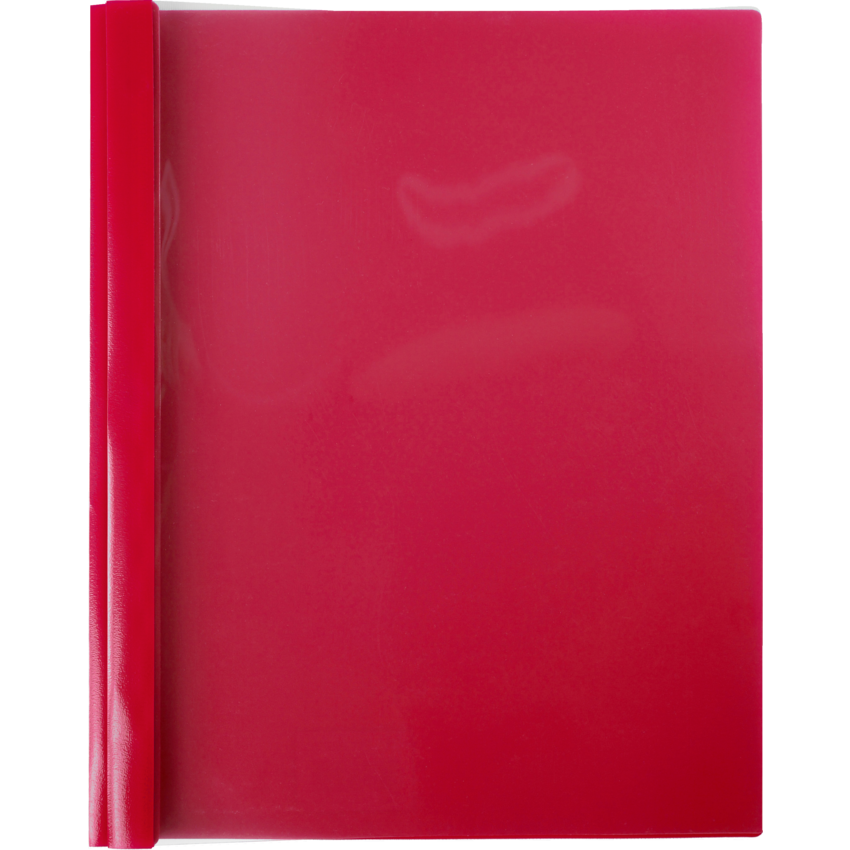 Winnable Poly Tang Clear Front Presentation Cover Letter Red 3/pkg Monk