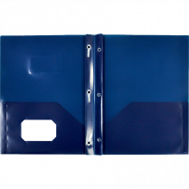 Winnable Twin Pocket Portfolio with Tangs Letter Navy Blue 3/pkg