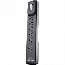 Woods® 6-Outlet Surge Protector + USB Charger 1,780 joules