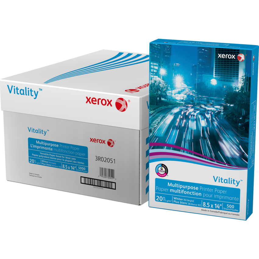 Xerox® Vitality™ Multipurpose Printer Paper 92B 20lb 8-1/2