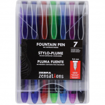 Zebra Zensations Fountain Pens Assorted Colours 7/pack