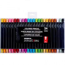 Zebra Zensations Mechanical Coloured Pencils 2.0 mm Assorted Colours 24/pkg