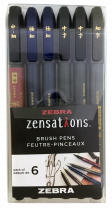 Zebra Zensations Brush Pens 6/set