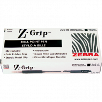 Zebra Z-Grip™ Retractable Ball Point Pen Medium Point Black 12/box