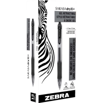 Zebra Sarasa&trade; dry X20 Retractable Gel Pens 0.7mm Cobalt Blue 12/box