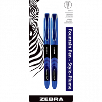 Zebra Zensations Fountain Pens Blue 2/pkg