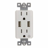 RECEPTACLE DOUBLE & 2USB GE 4.0A