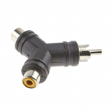 ADAPTATEUR 2-RCA FEM, 1-RCA MALE