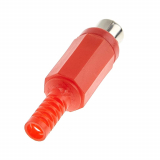 PRISE RCA PLASTIQUE ROUGE FEMELLE