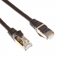 HP - Cat7 F/FTP Ethernet Network Cable, 600MHz, 10Gbps, RJ45, Length 1 foot, Black