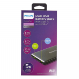 BATTERIE 10000mA USB-A USB-C 22.5W PHILIPS