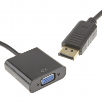 Câble adaptateur Mini-Displayport vers VGA, mâle vers femelle, noir