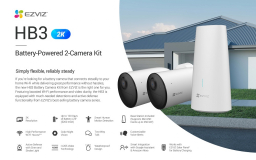 KIT 2 CAMERA A BATTERIE WIFI + BASE EZVIZ/HIKVISION