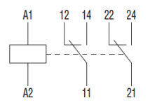 Relay LOVATO 24VDC 8A 2 Contacts