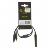 Cable 1 pied - femelle 1/4 mono a 2 fiches RCA