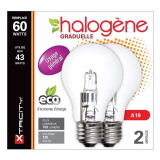 A19 CLAIRE HALOGENE 43W = 60W