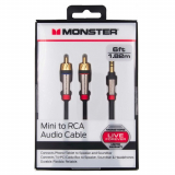 Monster® 3.5 mm to Two RCA Male Stereo Audio Y-Cable 6 ft