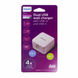 CHARGEUR MURAL USB-C 3A USB-A 1.5A