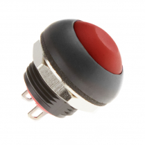 Sealed Push Button, Red (On)-Off Switch, Round, M Serie,SPST,  5,35in