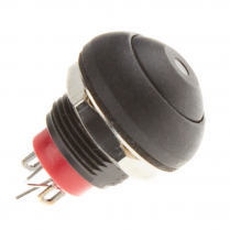 Sealed Push Button, Red LED (On)-Off Switch, Round, M Serie,SPST,  5,35in
