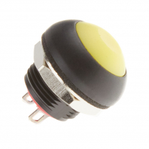 Sealed Push Button, Yellow (On)-Off Switch, Round, M Serie,SPST,  5,35in