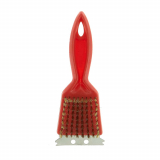 BROSSE A POILS DE LAITON AVEC GRATTOIR