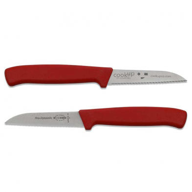 F.Dick ProDynamic Series 3" Paring Knife, Serrated Blade, Red