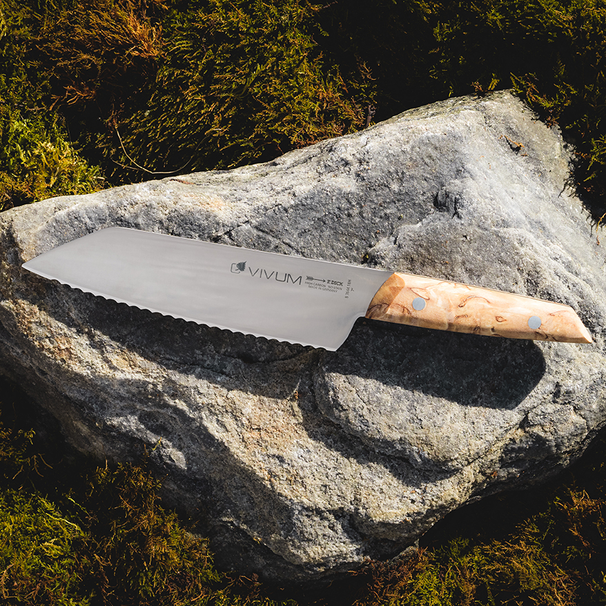 F. Dick VIVUM Utility Knife Serrated Birch 7"