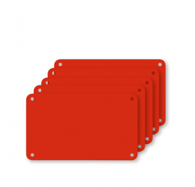 Profboard b10122 Series 1000, Replaceable Five-Pack Cutting Sheets, Red, 30 x 50cm.