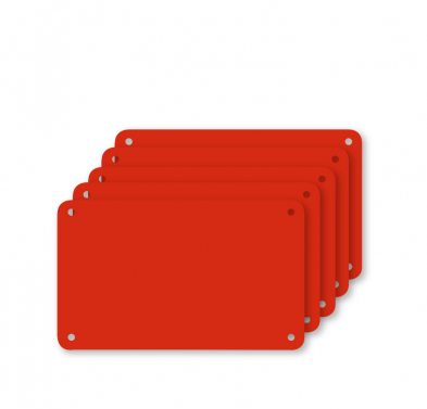 Profboard b10123 Series 1000, Replaceable Five-Pack Cutting Sheets, Red, 32.5 x 53cm.