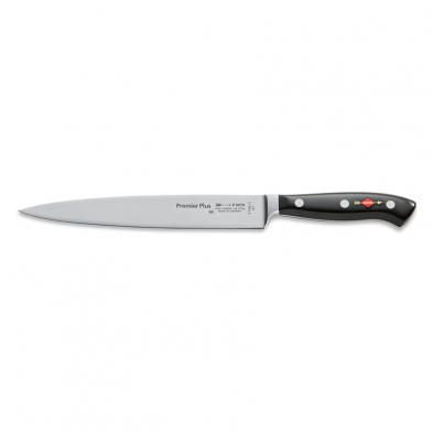F.Dick Premier Plus Series Carving Knife, 2 Sizes, Black, Blue, Serrated and Non-Serrated